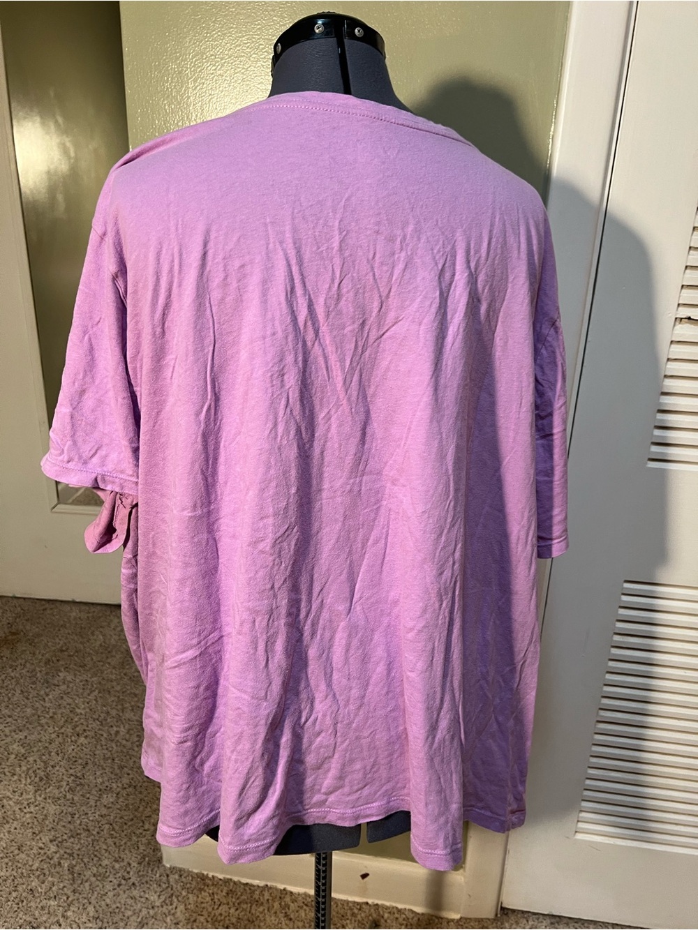 Ava & Viv Women’s Plus Size 4X V-Neck T-Shirt Short Sleeve Light Purple Lavender - Picture 5 of 9